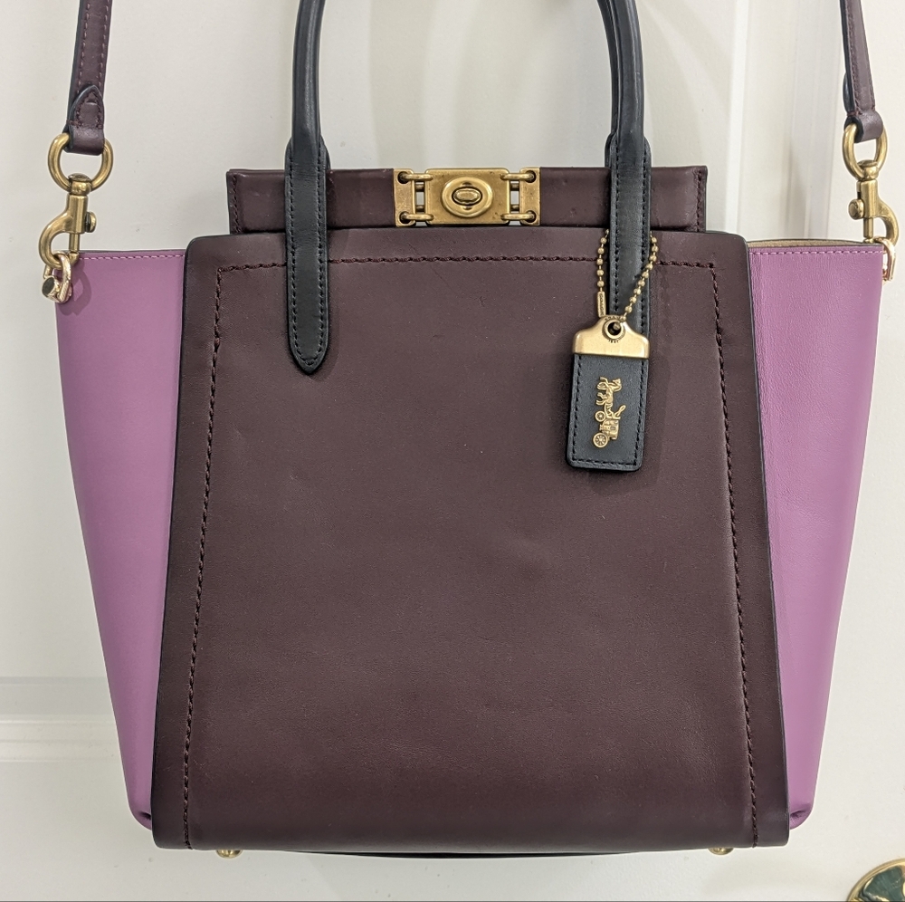 Coach 1941 Troupe tote in colorblock-cranberry/multi